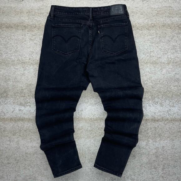 Levi's Denim - Vintage Y2K Levis Jeans 711 30x26 Skinny Fit Jet Black Wash Denim Black Tab